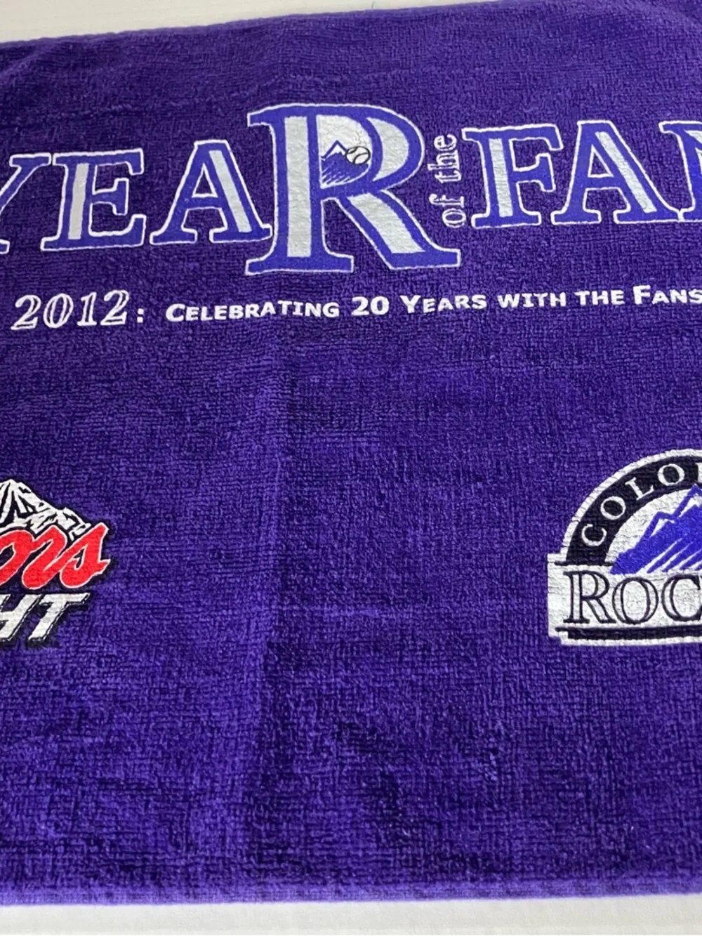 Rockies Purple 'Year of the Fan' Logo‎ Rally Hand Towel by Rockies 2012 Coors